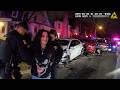 19-Year-Old With No License 11x Over the Limit for Her Age Wrecks a Mercedes and 3 Parked Cars