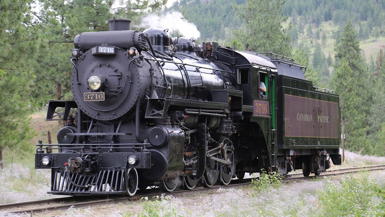 Steam CPR 3716 (280) Kettle Valley Railway YouTube