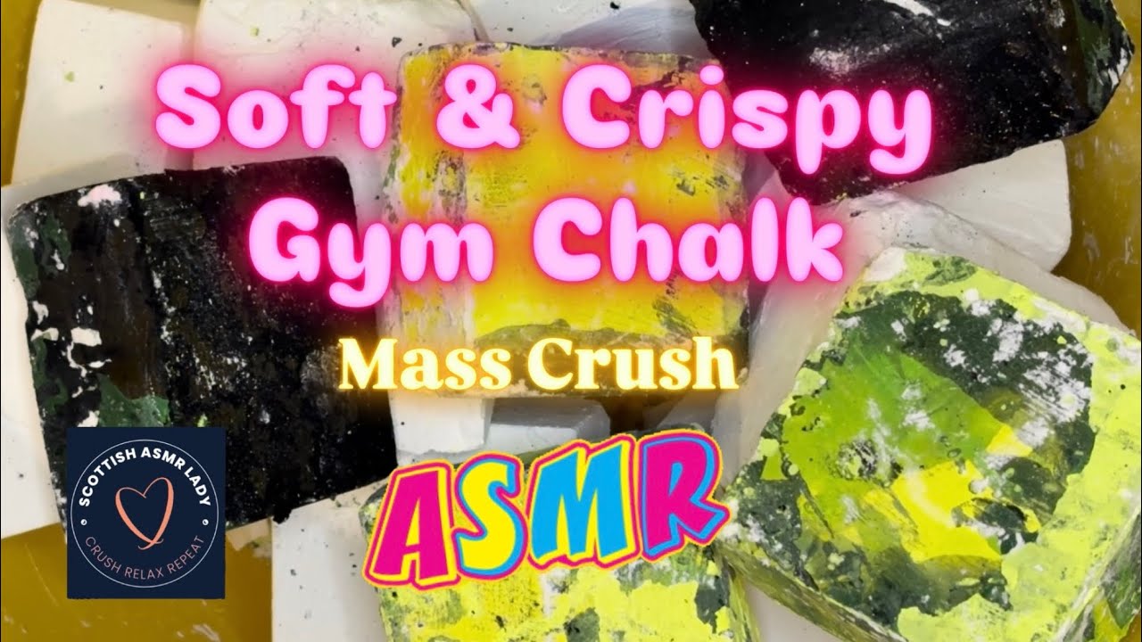 Soft & Crispy Gym Chalk Mass Crush • ASMR