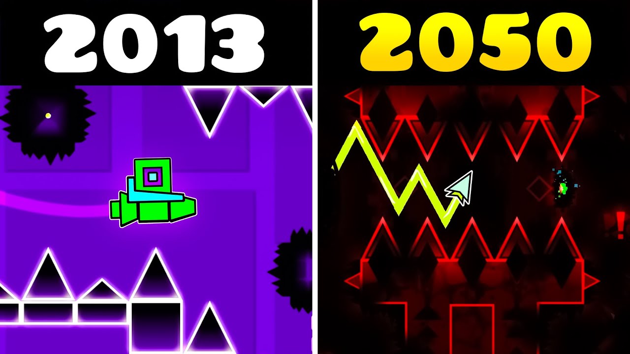 HARDEST Level of EVERY YEAR in Geometry Dash (2013-2050) - YouTube