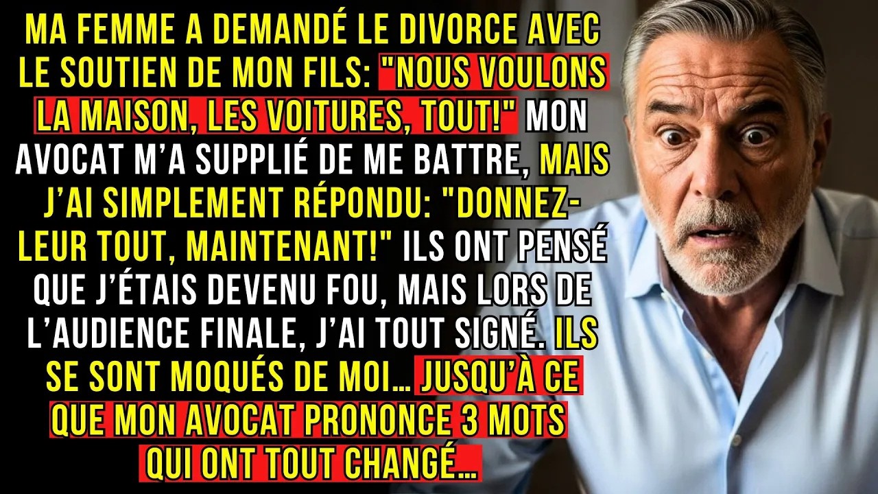 « Ton fils a raison. J’ai donné ma vie à cette famille. De toute façon, je savais que tu ne comprendrais pas. » Ces mots de Sylvie, prononcés dans ma propre cuisine, m’ont glacé le sang. Kevin,...