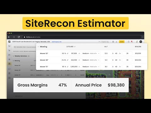 Order landscaping estimates on-demand | SiteRecon Estimator - video from SiteRecon