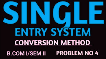 single entry system conversion Method|b.com 1 sem 2 financial accounting| @eduaccountancy