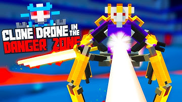 Defeating the Deadly Lazer Challenge In Clone Drone In The Danger Zone