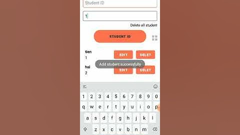 Ứng dụng quản lý sinh viên sử dụng room database java android