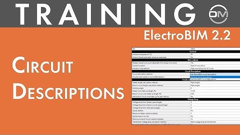 ElectroBIM for Revit: Circuit Descriptions (09/19/2024)