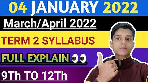 Term 2 exam syllabus 9th to 12th class.March/April 2022.Download kare ! Hp bose ! Trending News Dv.