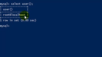 How to print the name of current user in MySQL server