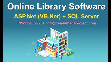 ASP.NET Online Library Software Working and Configuration Demo by readymadeproject.com