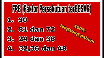 Cara mudah menyelesaikan FPB faktor persekutuan terbesar, dijamin langsung paham 😱👍