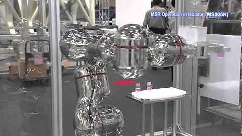 Filling Glass Vials in an Isolator - Kawasaki MS005N robot