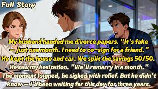My husband handed me divorce papers.“It’s fake — just one month.I need to co-sign for a friend.”...
