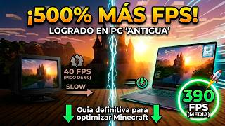 ¡Tutorial para OPTIMIZAR MINECRAFT! opten un 500% Más FPS: Guía Completa para FPSBoost en PC ANTIGUA