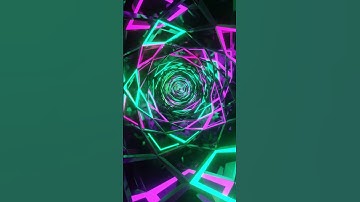 #Short #Abstract Background Video 4k Green Pink Geometric Hexagon Metallic Tunnel VJ LOOP NEON #ASMR