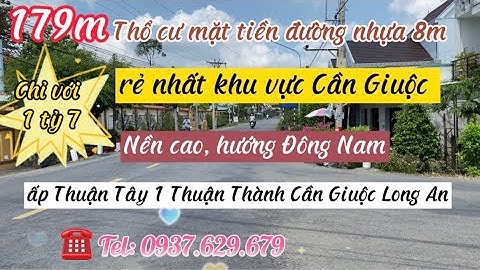 ❤️ 179m thổ cư mặt tiền đường DH 20 rẻ nhất khu vực Cần Giuộc