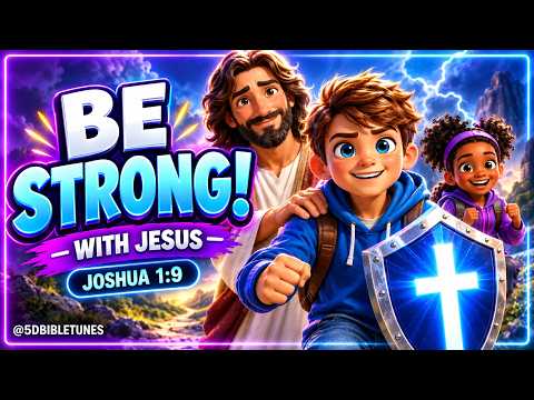 Be Strong with Jesus 💪 Kids Worship Song 🙌 Joshua 1:9 Bible Memory