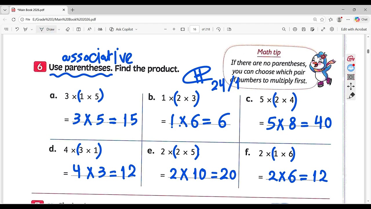 Gr3 - Chapter 7 - Lessons 1 & 2 - Distributive property of multiplication