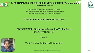Video lecture|Connectivity to the Internet|Ms.R.Pavithra|B.Com IT|SNS Institutions