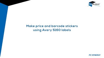 Make price and barcode stickers using Avery 5160 labels