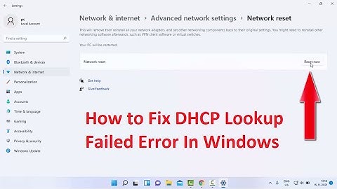 How to Fix DHCP Lookup Failed Error In Windows