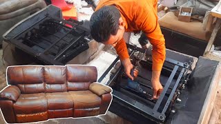Recliner Sofa Repair How To Repair Recliner Leather Old Sofa Repairing Change Sofa Fabric