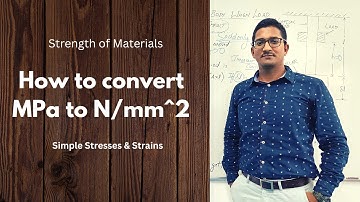 How to convert MPa to N/mm2