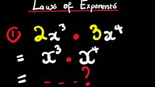 How to Simplify Exponents with Fractions, Variables &amp; Division - Laws of Exponents questions