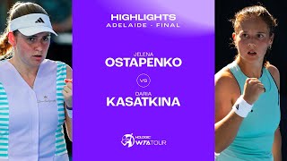 Jelena Ostapenko vs. Daria Kasatkina | 2024 Adelaide Final | WTA Match Highlights