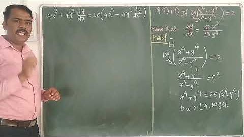 Differentiation: Exercise 1.3:Part-7: Logarithmic Differentiation & Derivatives of Implicit Function