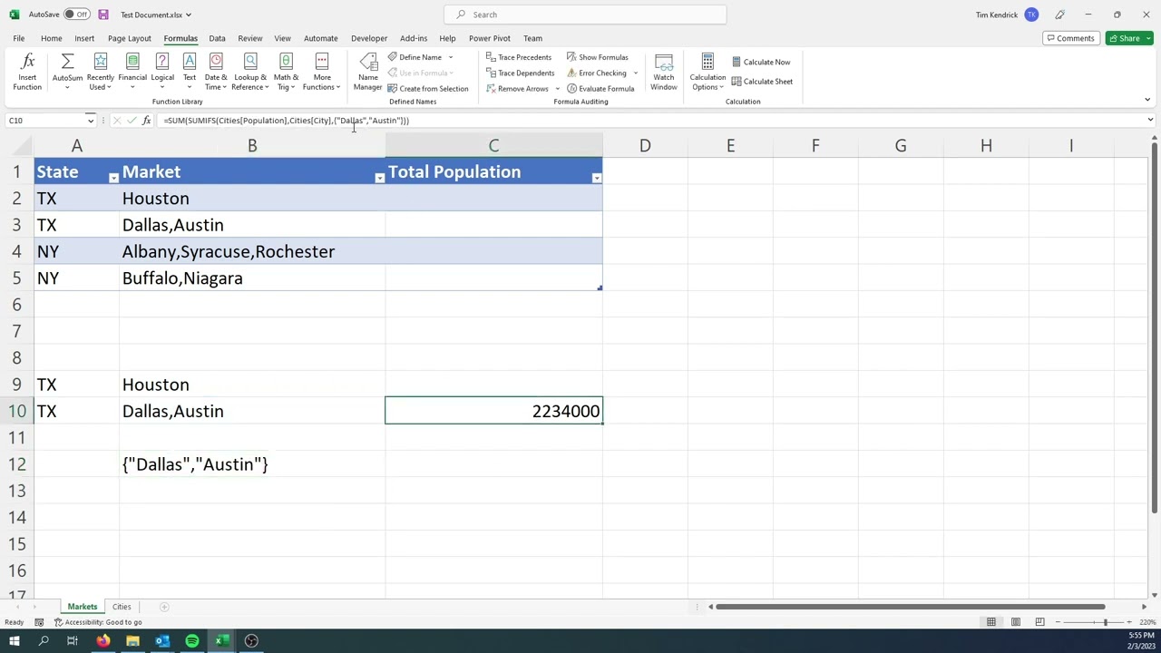 Microsoft Excel Use Comma Separated List as OR Criteria in SUMIFS Function