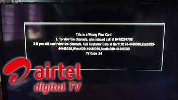 This Is a wrong view card airtel dth error code 14 || Airtel Dth  not working after recharge
