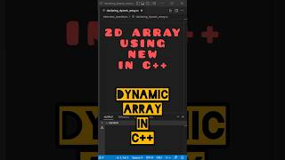 Interview Question Dynamic Array [2D Array] in C++ #coding #cppprogramming #programming