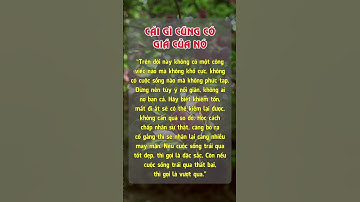 CÁI GÌ CŨNG CÓ  GIÁ CỦA NÓ #baihoccuocsong #relaxing #shorts #relaxing #healing #cuocsong