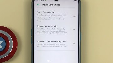 Automatically turn off Battery saving mode when charging to 60% on OPPO A31 Android 9