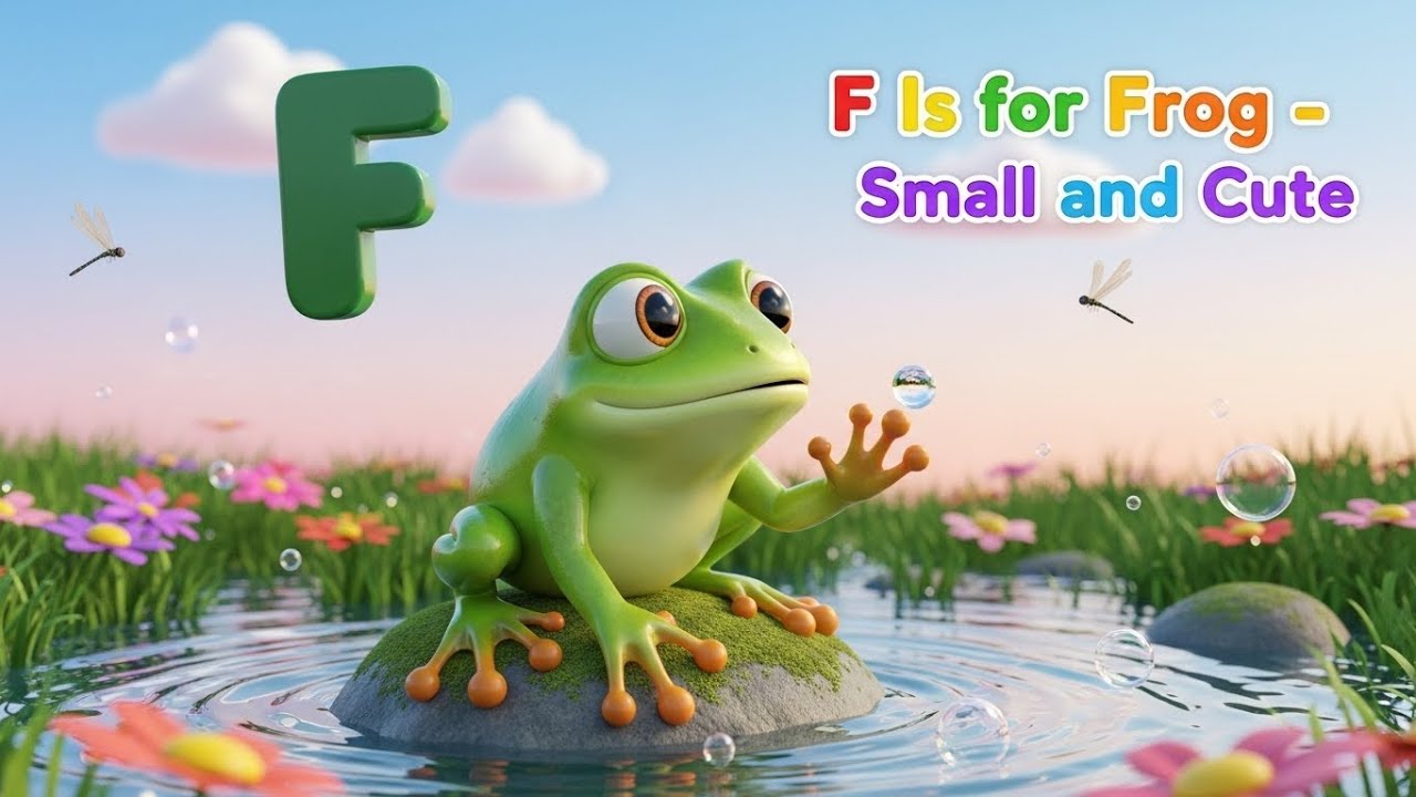 F Is for Frog 🐸💚🔤 | Small and Cute Alphabet Song for Kids & Toddlers 🌈👶