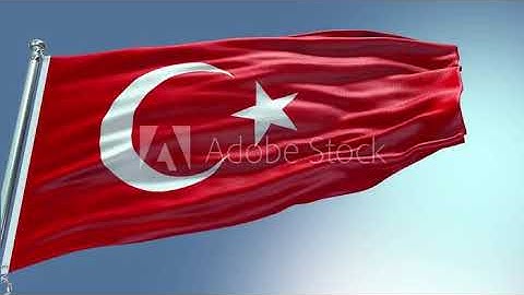 4k render Turkey Flag video waving in wind Turkey Flag Wave Loop waving in wind Turkey Flag Turkey