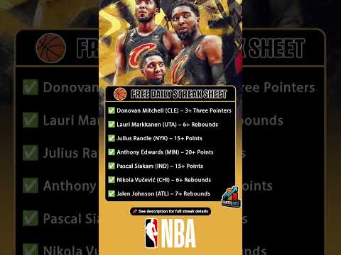 NBA Daily Streaks #playerprops