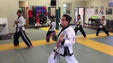 Korean Double Nunchaku Form by Tang Soo Do Black Belts