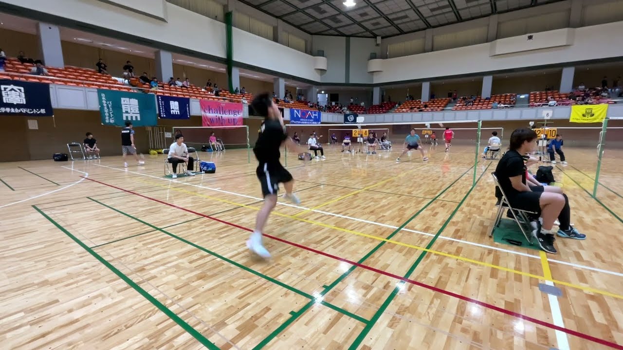 佐藤瑠活(明治大学)vs山岸拓海(筑波大学)　AMS　【2024関東学生バドミントン選手権大会】