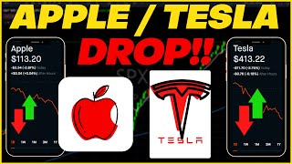 Apple and tesla stock update: huge drops! | technical analysis on
#aapl #tesla