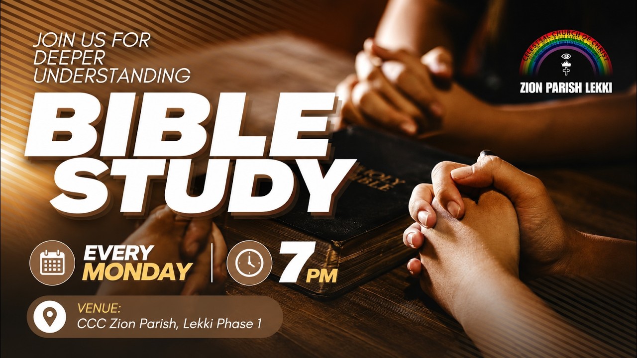 Join us for Bible Study | CCC Zion Parish Lekki - YouTube