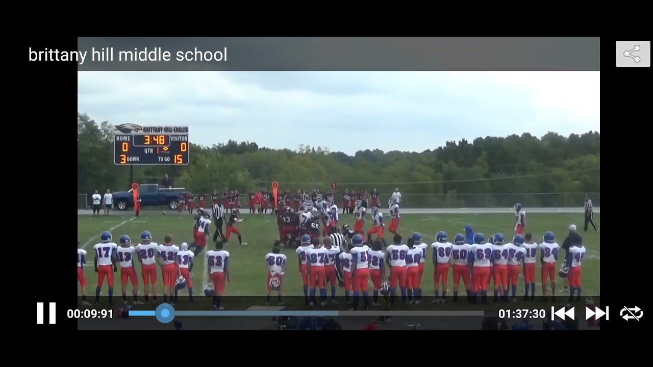 number 72 kwenten lee defensive highlights brittany hill middle school