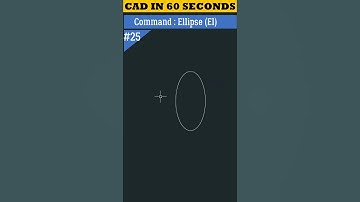 CAD in 60 Seconds | Ellipse Command in AutoCAD #shorts #autocad