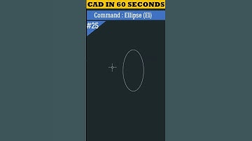 CAD in 60 Seconds | Ellipse Command in AutoCAD #shorts #autocad