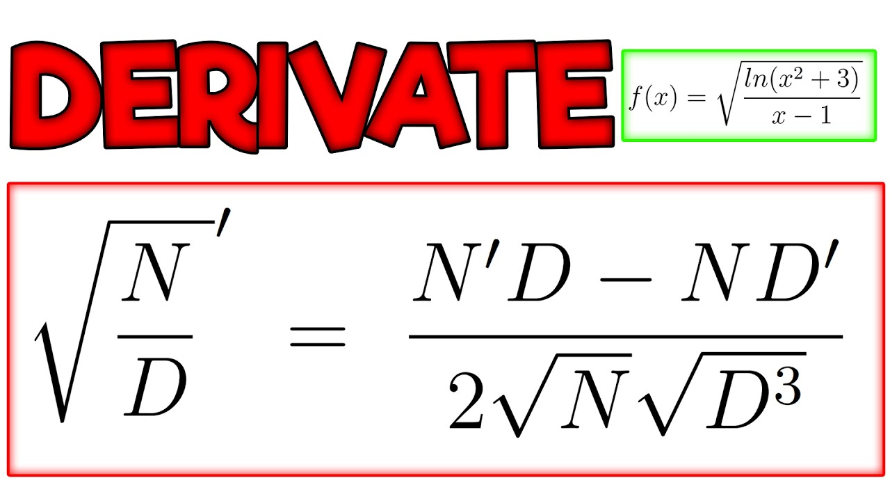 DERIVATE COMPOSTE: DERIVATA di una RADICE QUADRATA con una FRAZIONE - Ripetizioni di Matematica