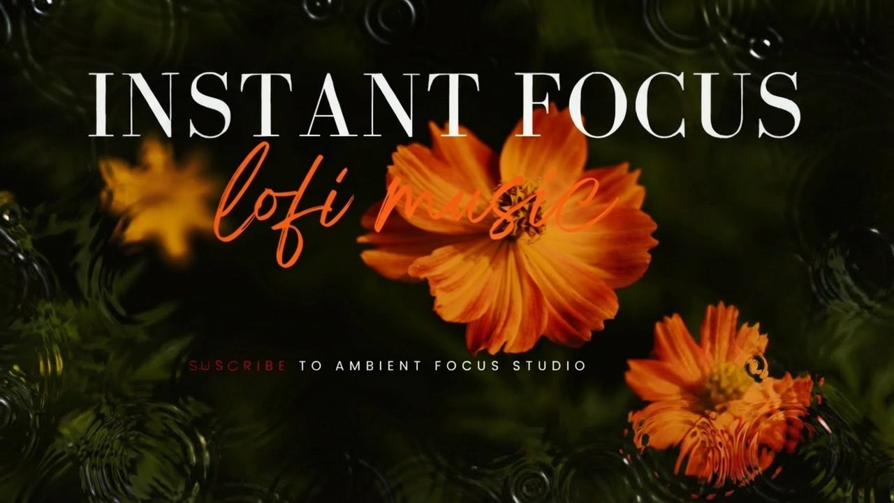 Instant  Focus Ambient (Brown Noise + Rain) | ADHD Study, Reading & Work | No Lyrics