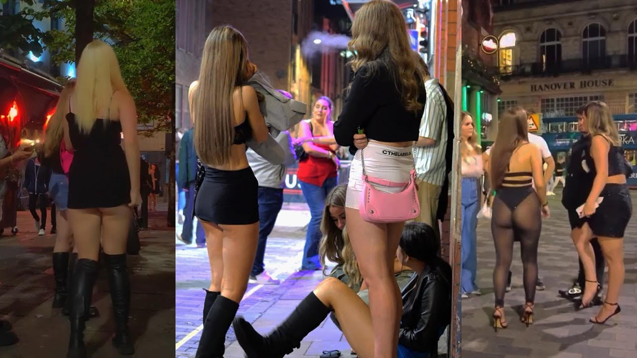 LIVERPOOL CITY NIGHTLIFE - So many beautiful leggy ladies around every corner and interesting things