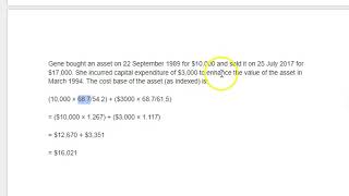 CGT Indexation