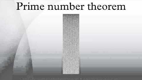 Prime number theorem