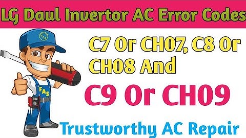 LG DAUL INVERTER AC ERROR CODES SOLUTION || Error Codes Problem Solution ||